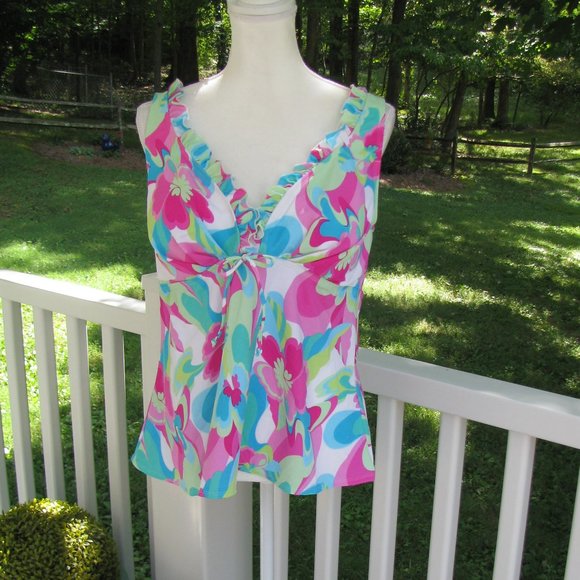 Kim Rogers Other - Kim Rogers Curvy floral tankini swim top 18W